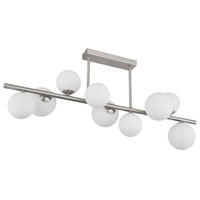 LED-DECKENLEUCHTE 87/28/37 cm   - Opal/Nickelfarben, KONVENTIONELL, Glas/Metall (87/28/37cm) - Globo