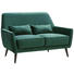 ZWEISITZER-SOFA in Textil Dunkelgrün - Dunkelgrün/Schwarz, Trend, Holz/Textil (135/86/80cm) - Carryhome ZWEISITZER-SOFA in Textil Dunkelgrün - Dunkelgrün/Schwarz, Trend, Holz/Textil (135/86/80cm) - Carryhome