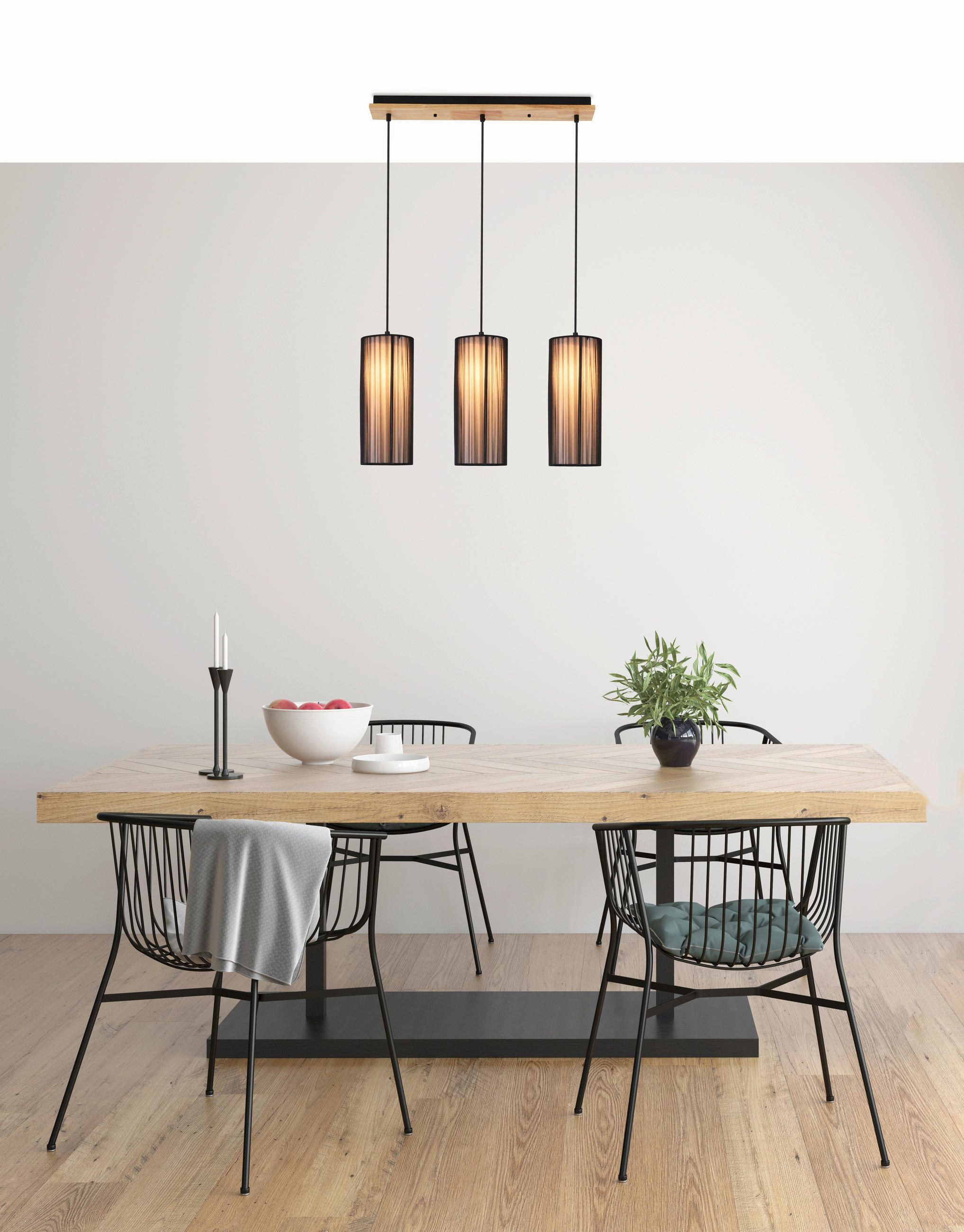 Thumbnail - Xxxl Hängeleuchte, Holz, massiv, 12x120x60 cm, Lampen & Leuchten, Innenbeleuchtung, Hängelampen, Pendelleuchten