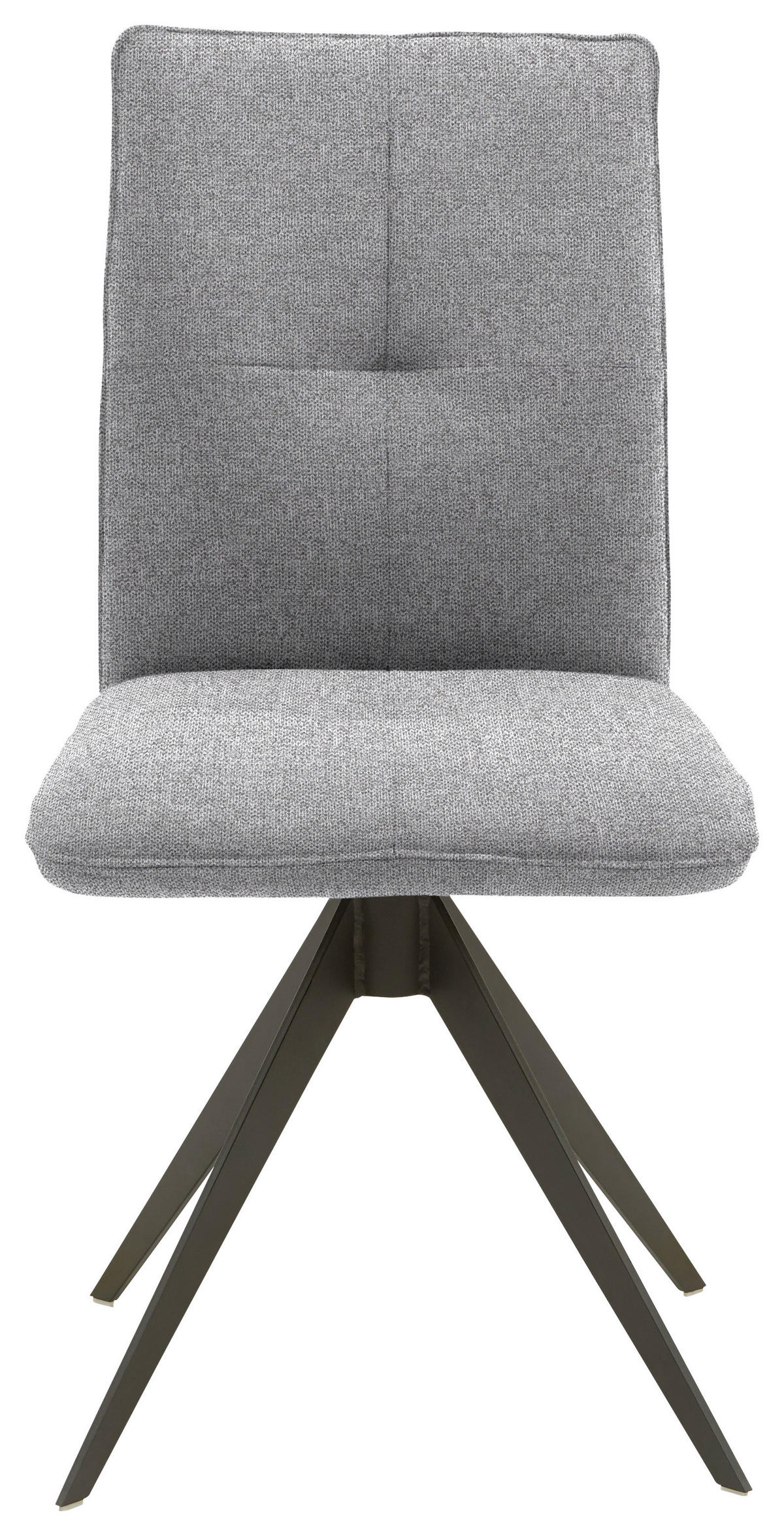 STUHL  in Stahl Flachgewebe Metall, Textil  - Schwarz/Grau, Design, Textil/Metall (46/91/62cm) - Dieter Knoll