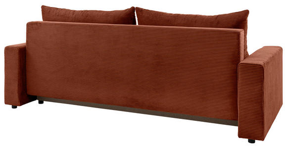 SCHLAFSOFA in Cord Kupferfarben  - Schwarz/Kupferfarben, KONVENTIONELL, Kunststoff/Textil (233/92/108cm) - Carryhome