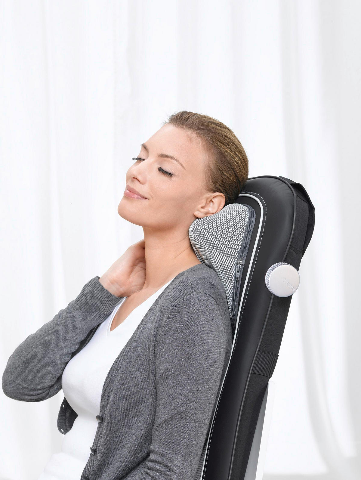 MASSAGESITZAUFLAGE - Grau, Basics (19,3/46,2/83,3cm) - Beurer
