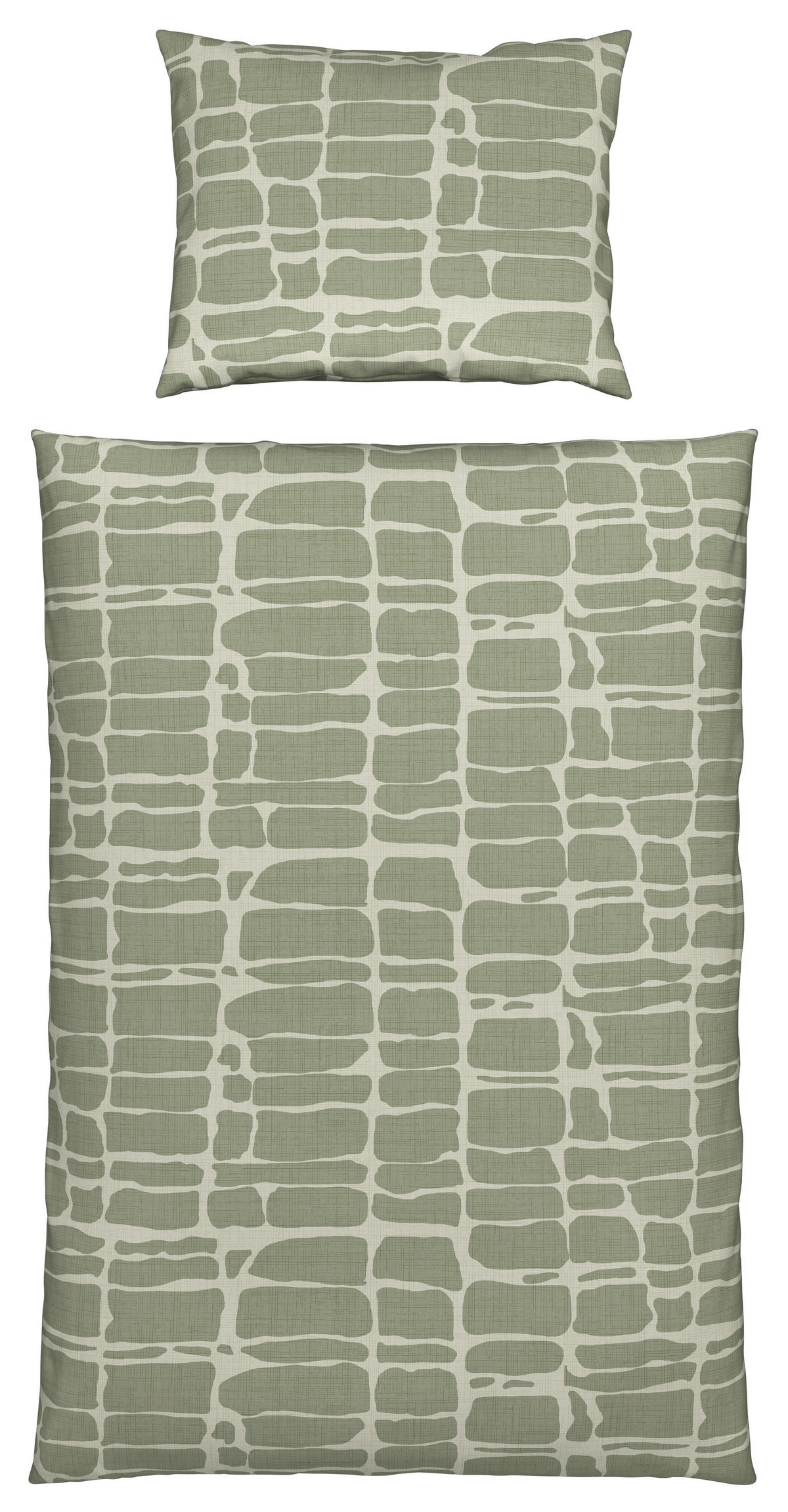 POSTELJNINA CREST 140/200 cm renforcé zelena  - zelena, Konvencionalno, tekstil (140/200cm) - Esposa