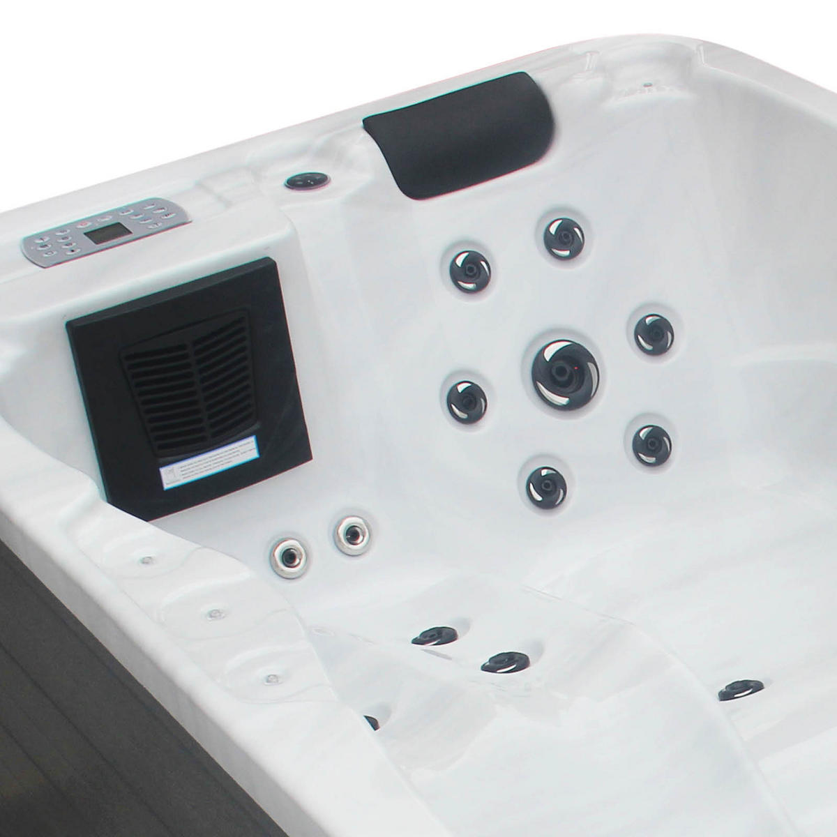 WHIRLPOOL XXL1908 130/205/70 cm  - Schwarz/Weiß, Basics, Kunststoff (130/205/70cm)