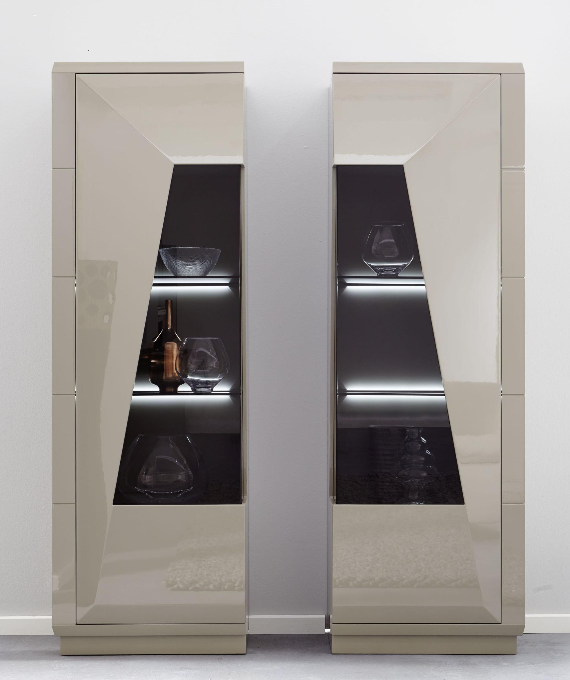 VITRIN   - Design, faalapú anyag/Üveg (65/200/48cm) - Novel