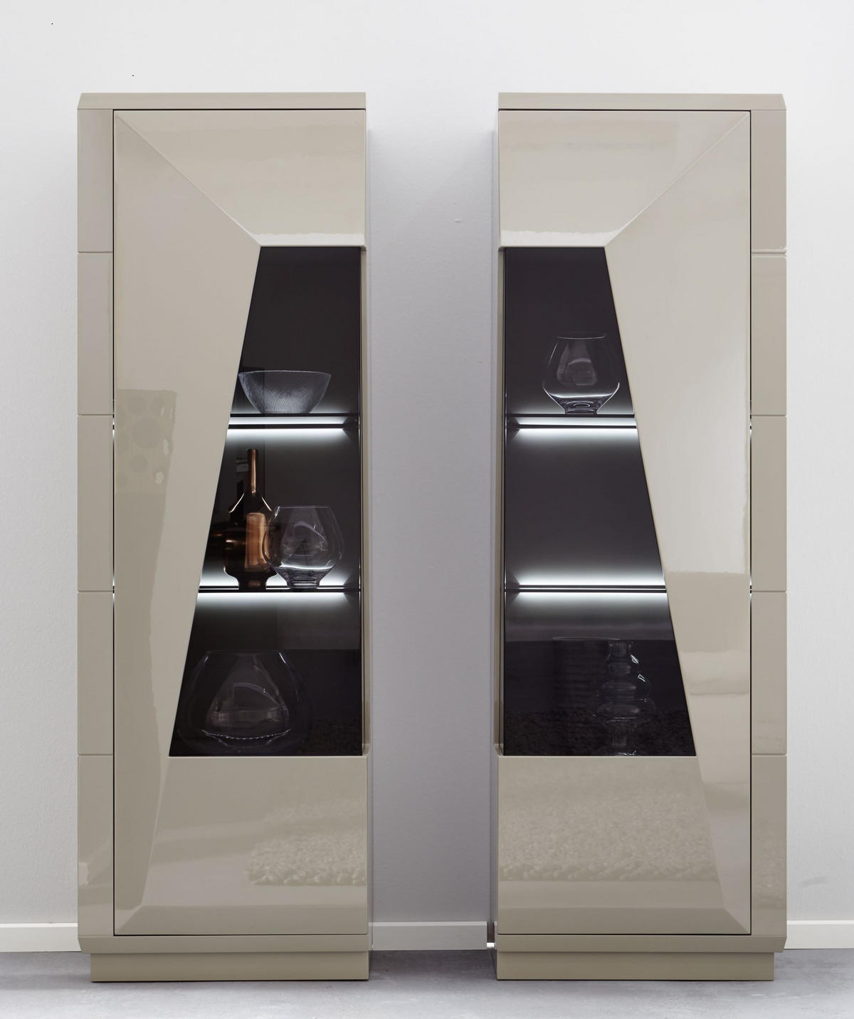 VITRIN   - Design, faalapú anyag/Üveg (65/200/48cm) - Novel