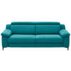 3-SITZER-SOFA in Chenille Petrol  - Petrol/Schwarz, Design, Textil/Metall (230/104/104cm) - Valdera