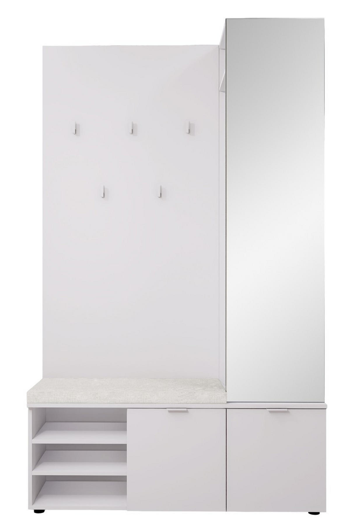 GARDEROBE  in 120/201/38 cm  - Weiß, Design, Holzwerkstoff (120/201/38cm) - Livetastic