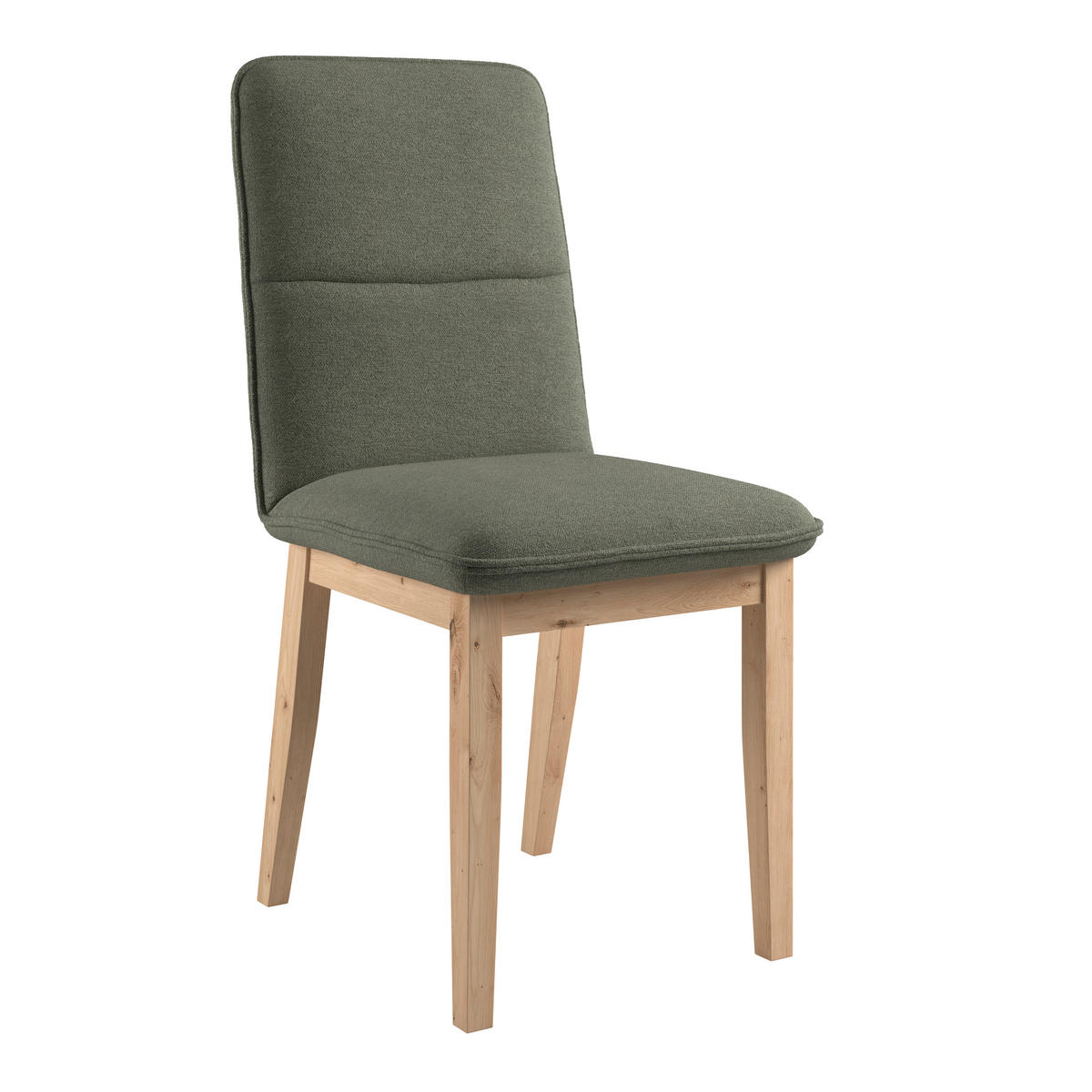 STUHL   Webstoff  Grün  - Eichefarben/Grün, KONVENTIONELL, Holz/Textil (47/91/44cm) - P & B