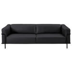 3-SITZER-SOFA in Echtleder Dunkelgrau, Fango  - Fango/Dunkelgrau, Design, Leder/Metall (236/67/96cm) - Johann Jakob