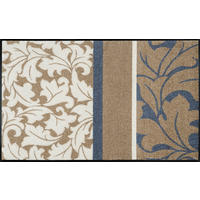 FUßMATTE  75/120 cm  Beige, Blau, Weiß  - Blau/Beige, KONVENTIONELL, Kunststoff/Textil (75/120cm) - wash+dry
