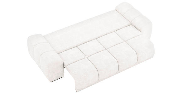 BIGSOFA Chenille Creme  - Creme/Schwarz, KONVENTIONELL, Kunststoff/Textil (266/89/104cm) - Carryhome