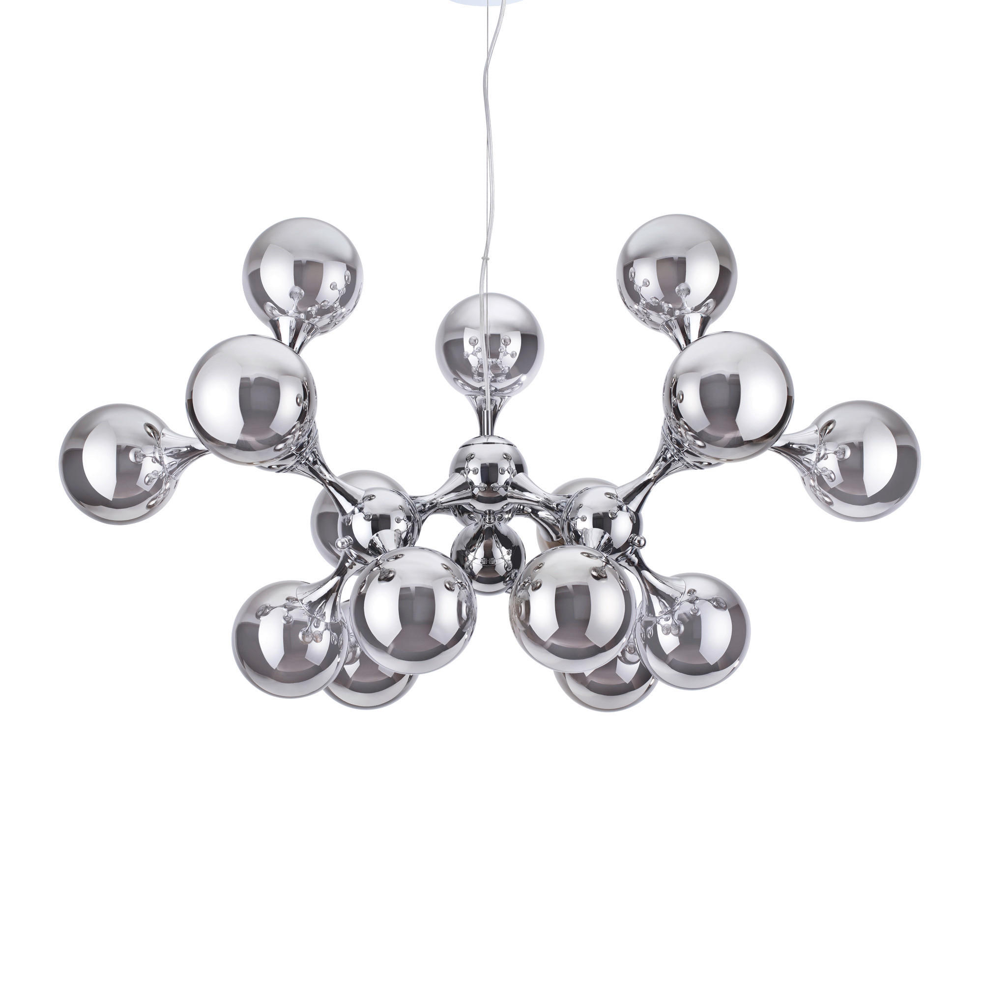 HÄNGELEUCHTE 105/60/140 cm   - Chromfarben, Design, Glas/Metall (105/60/140cm) - Ideal Lux
