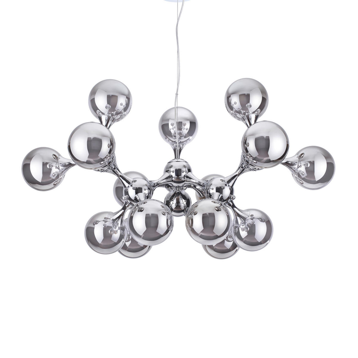 HÄNGELEUCHTE 105/60/140 cm   - Chromfarben, Design, Glas/Metall (105/60/140cm) - Ideal Lux