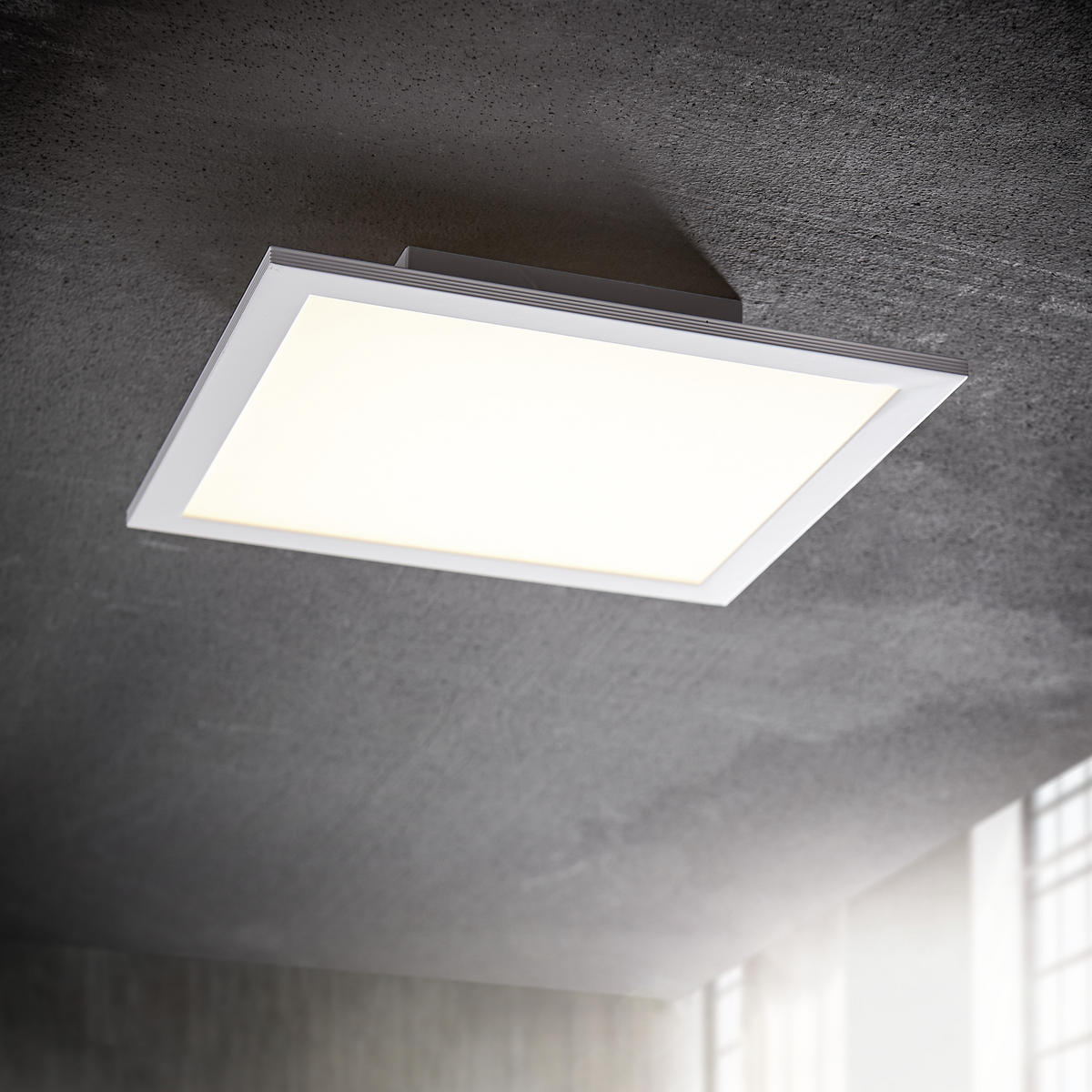 LED PANEL, 30/30/4,5 cm - bílá, Konvenční, kov/plast (30/30/4,5cm) - Novel