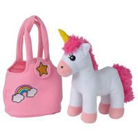 Einhorn mit Tasche Einhorn mit Tasche  - Pink/Rosa, Basics, Textil (18/28cm) - Simba