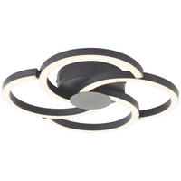 LED-DECKENLEUCHTE  34/6 cm    - Schwarz, Design, Kunststoff/Metall (34/6cm) - Brilliant
