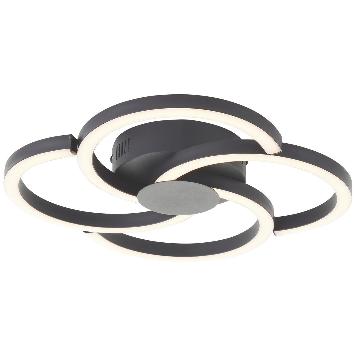 LED-DECKENLEUCHTE  34/6 cm    - Schwarz, Design, Kunststoff/Metall (34/6cm) - Brilliant
