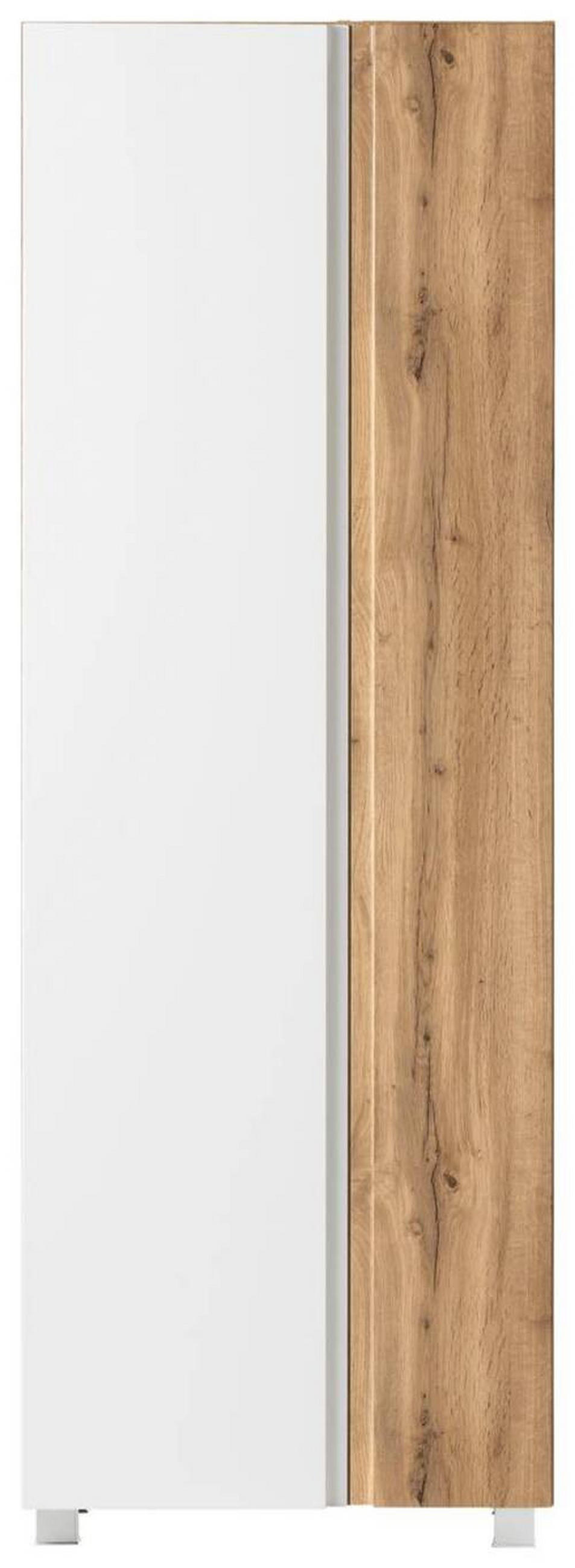 VYSOKÁ SKŘÍŇ, 65/180/35 cm - bílá/dub wotan, Moderní, kompozitní dřevo (65/180/35cm) - Held