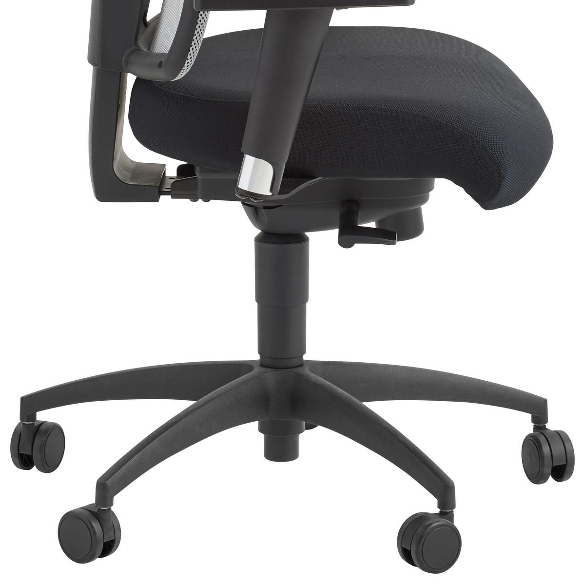 DREHSTUHL Flachgewebe Grau, Schwarz  - Schwarz/Grau, Design, Kunststoff/Textil (48/113-118/42-47cm) - Topstar