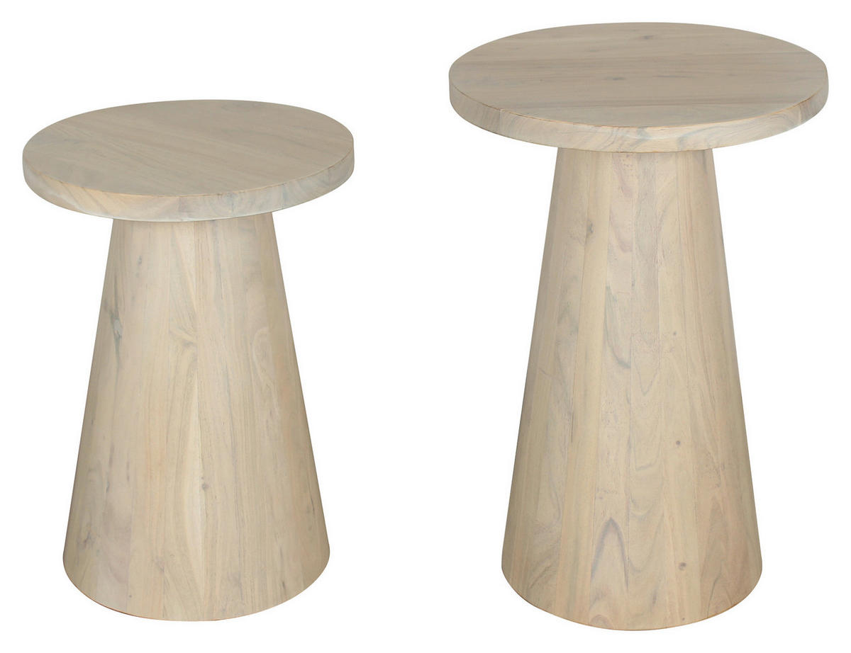 BEISTELLTISCHSET in Holz  - Weiß, Design, Holz (30/40/40/60/50cm) - MID.YOU