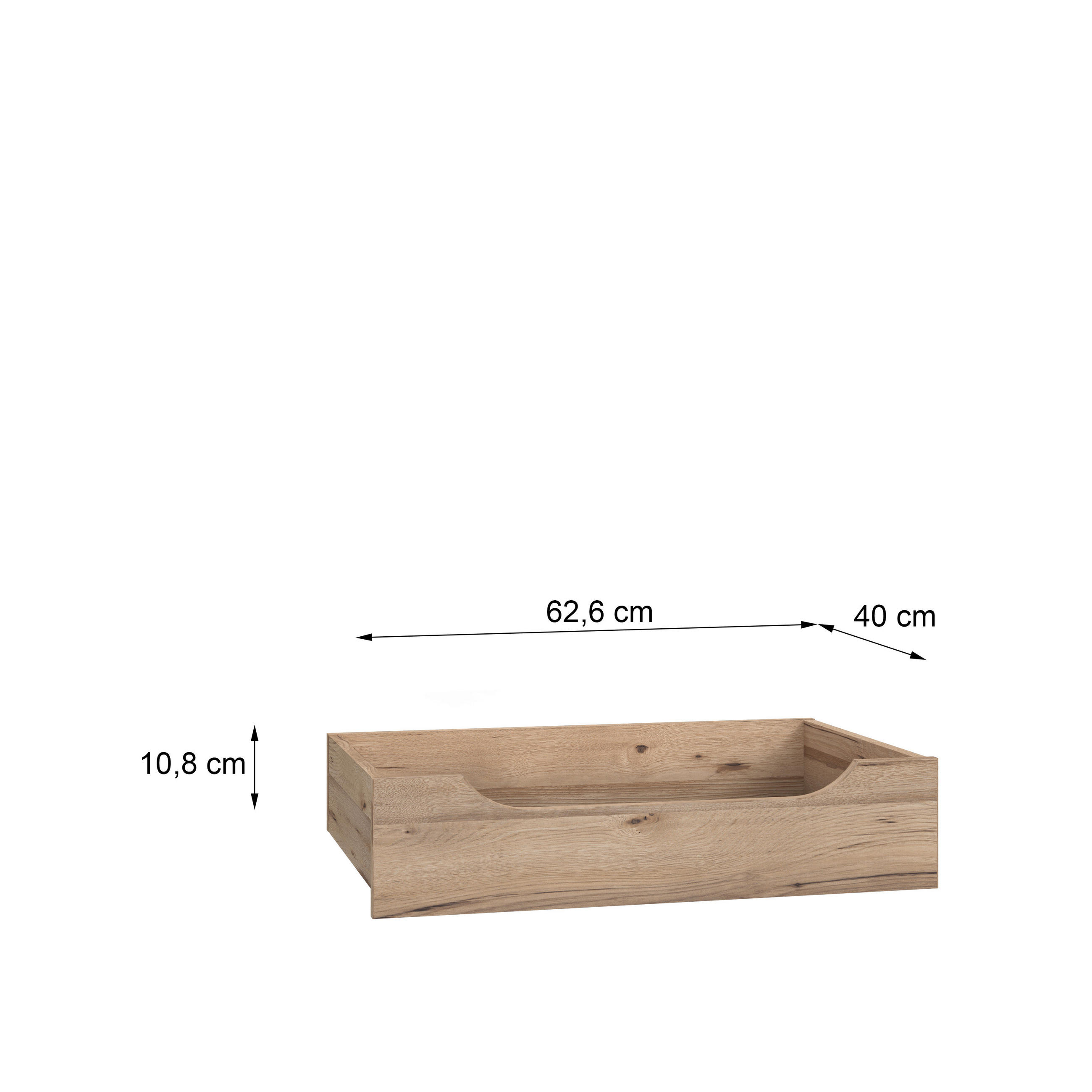 ÁGYFIÓK   - tölgyfa, Konventionell, faalapú anyag (66,2/15,2/43cm) - Xora