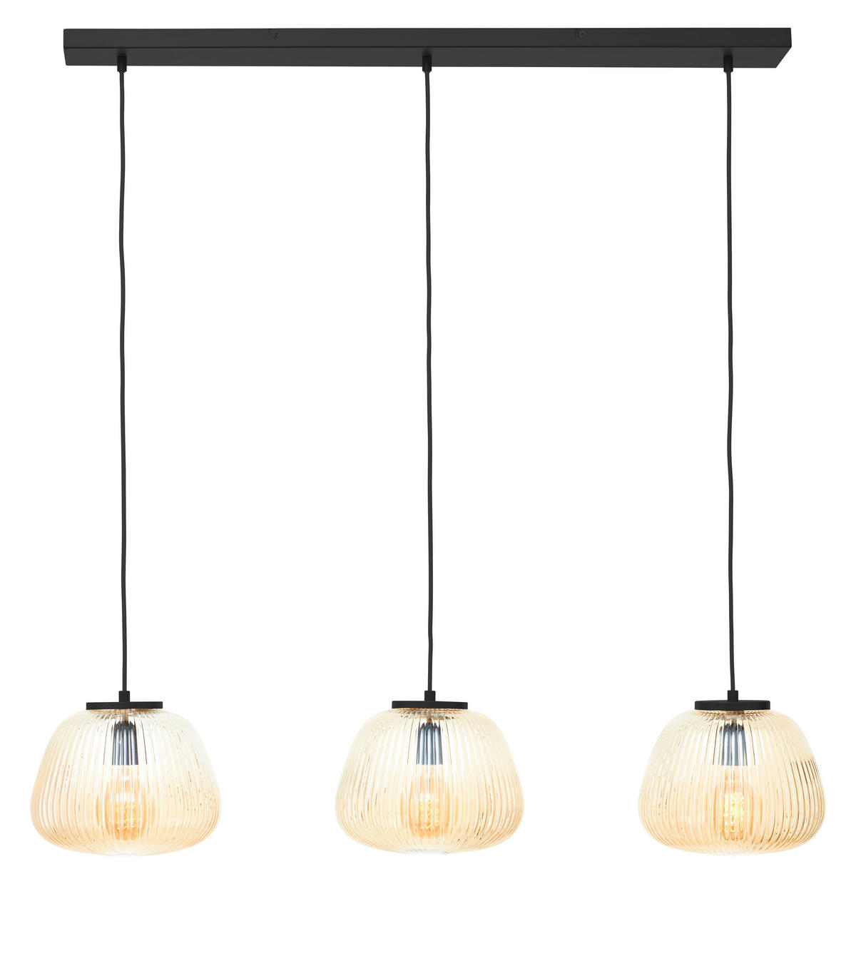 ZÁVĚSNÉ SVÍTIDLO, 95/25/150 cm  - jantarové barvy, Basics, kov/sklo (95/25/150cm)
