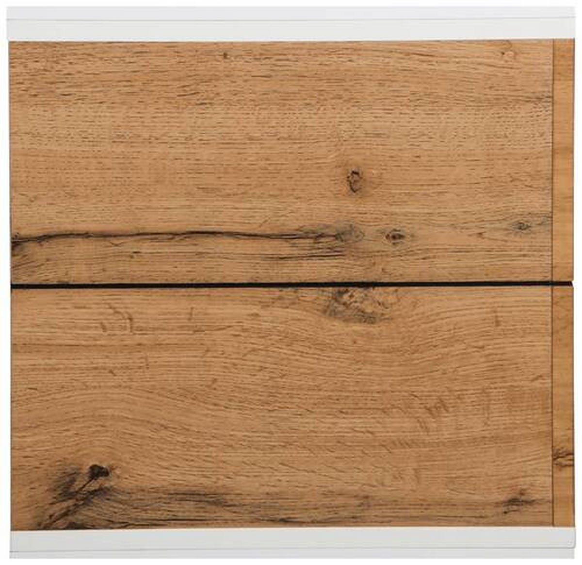 REGAL  80/77.5/40 cm Weiß, Eichefarben  - Eichefarben/Schwarz, Natur, Holzwerkstoff/Kunststoff (80/77.5/40cm) - MID.YOU