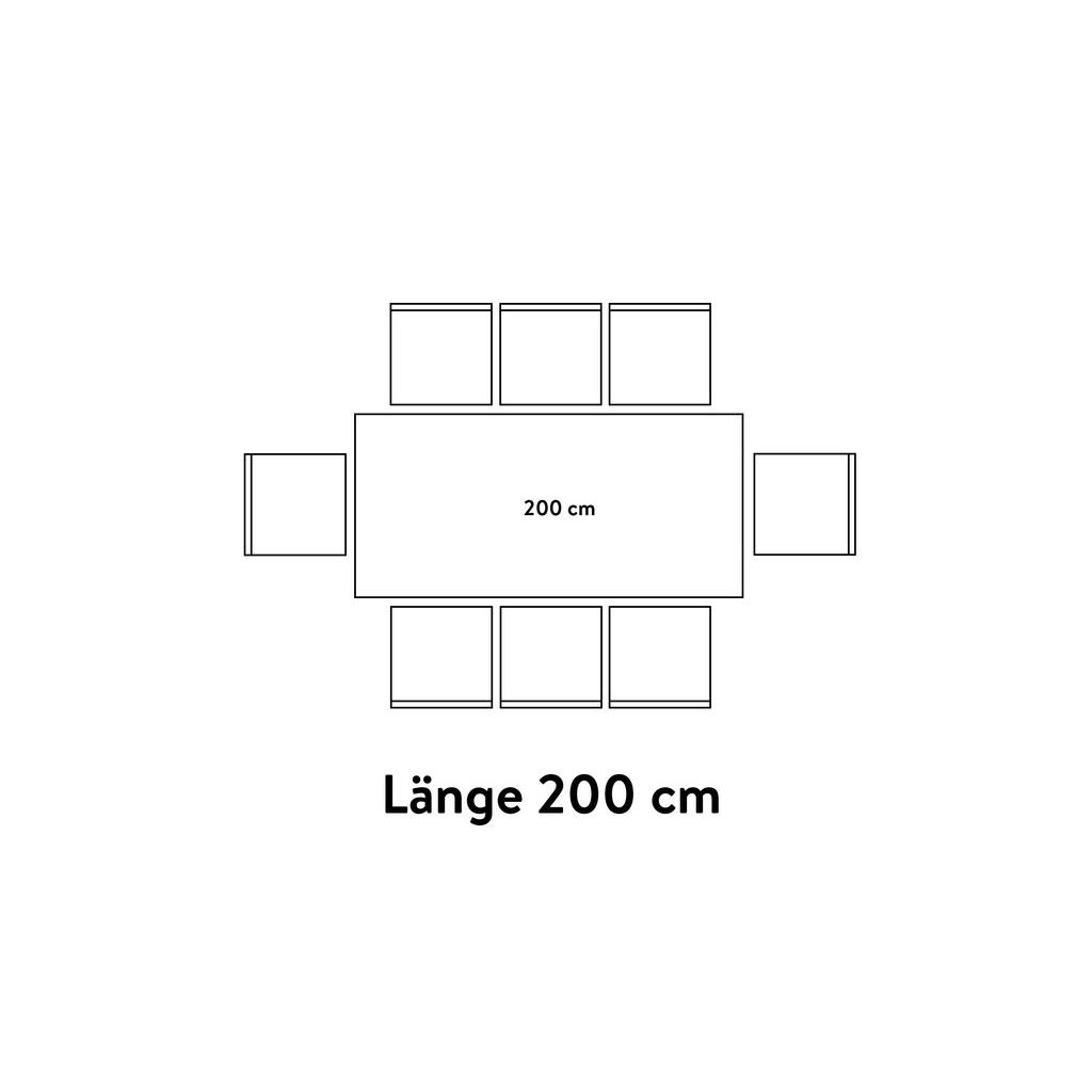 Thumbnail - Celina Home Esstisch Paris, Schwarz, Nussbaum, Metall, Holzwerkstoff, rechteckig, Y-Form, 95x76x200 cm, in verschiedenen...