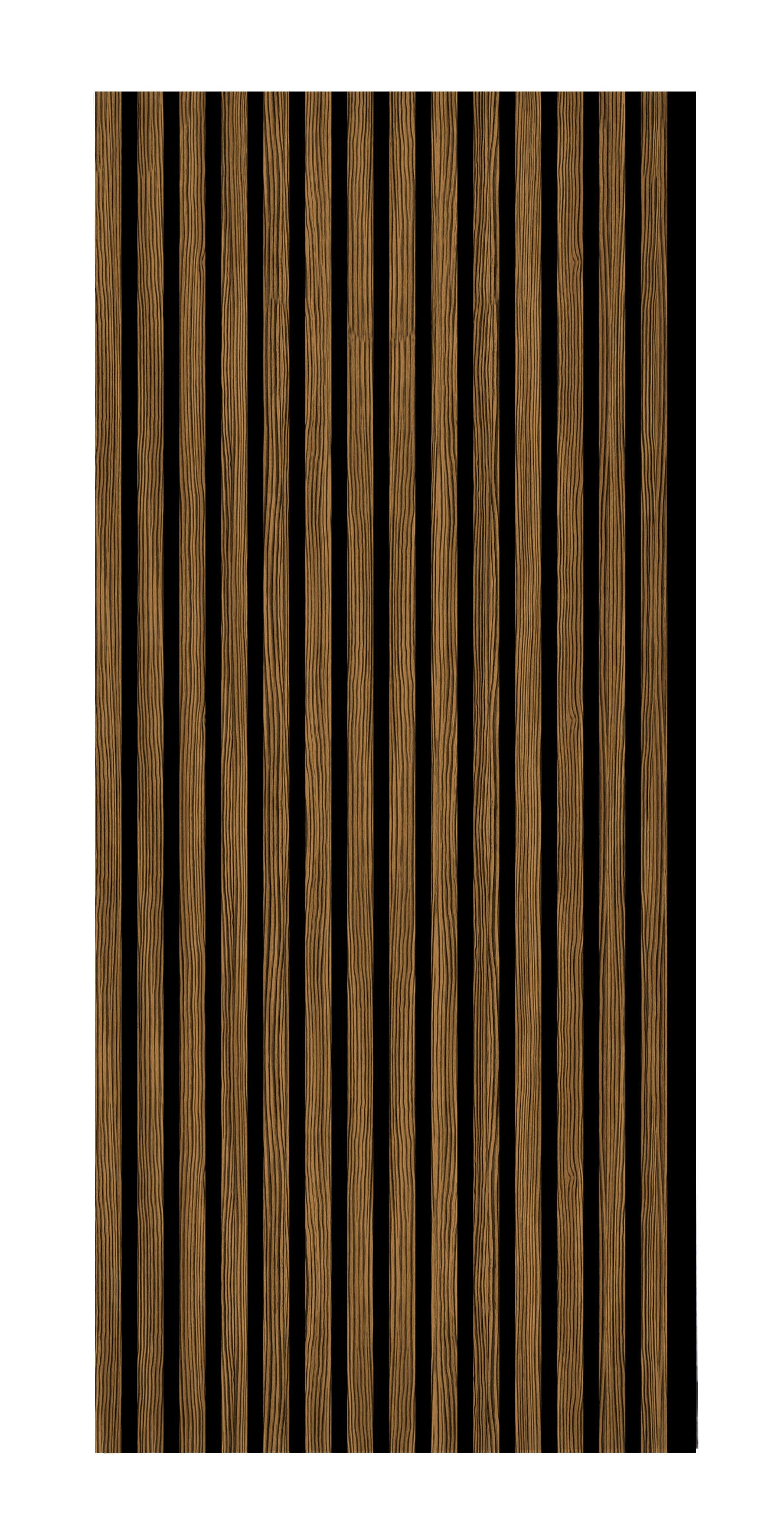 AKUSTIKPANEEL Zebrano foliert 57.25/1.9/119 cm  - Braun, KONVENTIONELL, Holzwerkstoff/Textil (57.25/1.9/119cm)
