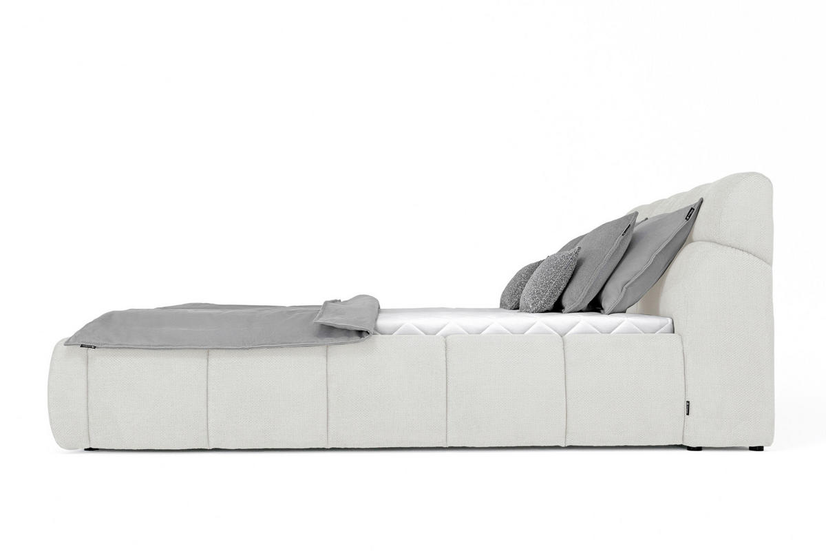 POLSTERBETT inkl. Bettkasten Lattenrost, Bettkasten Creme 180/200 cm  - Creme/Schwarz, Design, Holz/Kunststoff (180/200cm) - Esposa