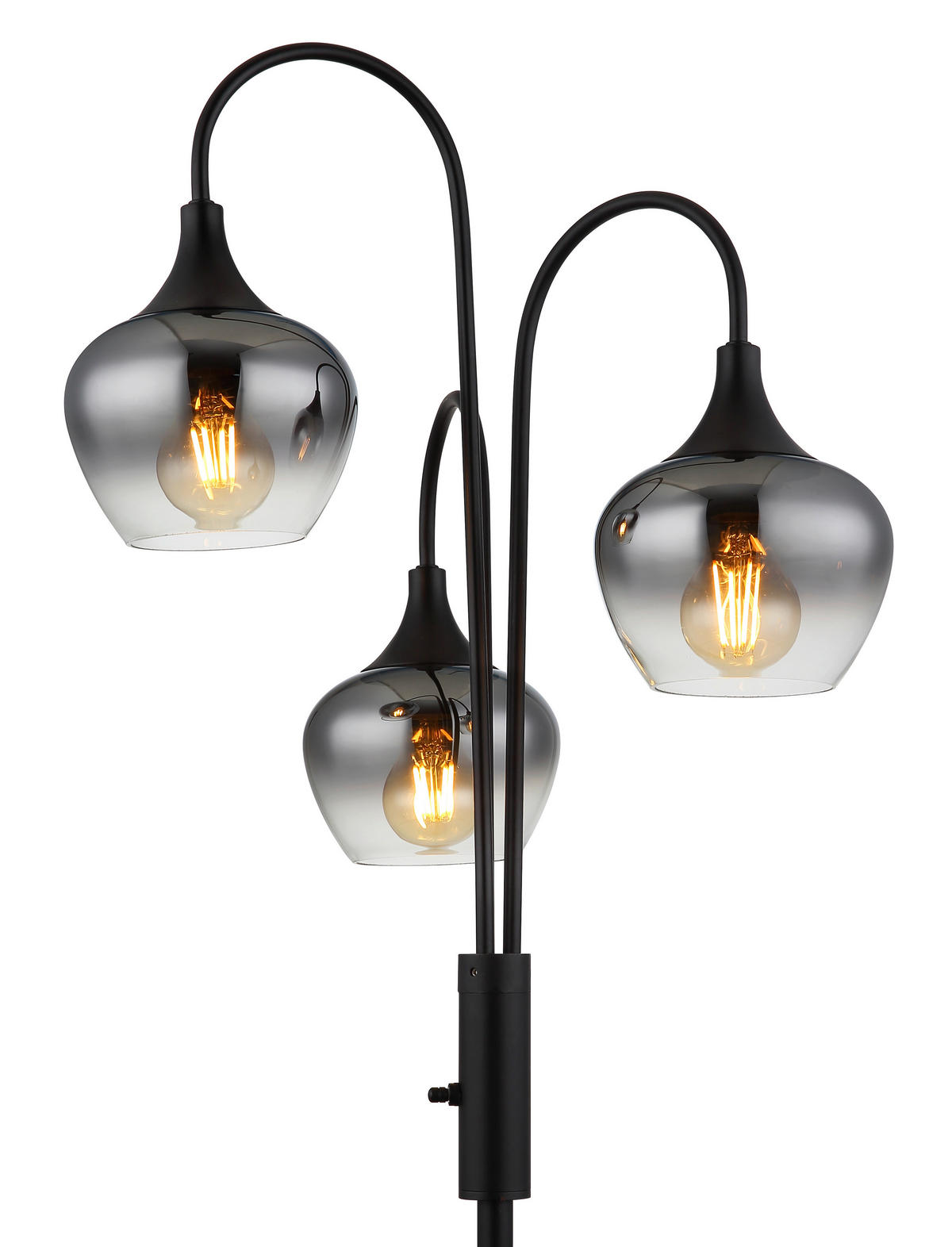 STEHLEUCHTE - Schwarz, Basics, Glas/Metall (43/165cm) - Globo