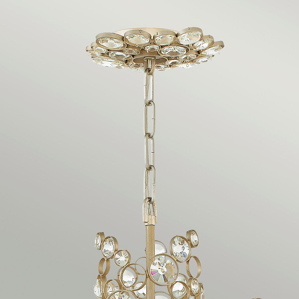 KRONLEUCHTER 61/50.9 cm   - Silberfarben, KONVENTIONELL, Glas/Metall (61/50.9cm) - Elstead Lighting