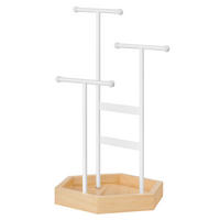 SCHMUCKHALTER - Braun/Weiß, Basics, Holz/Metall (20,5/36cm)