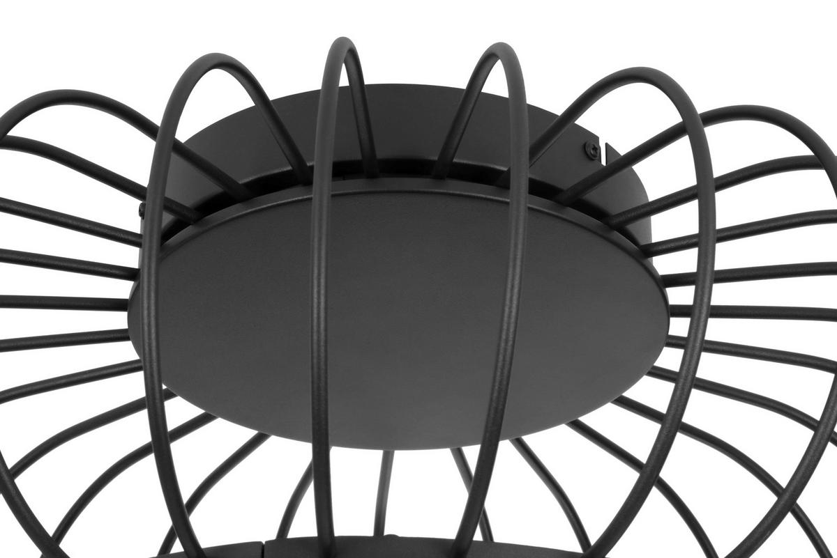 LED-DECKENLEUCHTE 55/23 cm   - Schwarz/Weiß, Design, Kunststoff/Metall (55/23cm) - Dieter Knoll