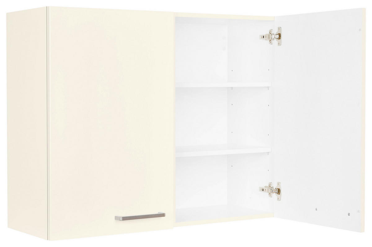 KÜCHENOBERSCHRANK 90/72/35 cm  in Magnolie  - Edelstahlfarben/Magnolie, MODERN, Holzwerkstoff (90/72/35cm) - Nobilia