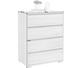 KOMMODE Sonoma Eiche - Alufarben/Sonoma Eiche, Design, Kunststoff (80/103/48cm) - Carryhome