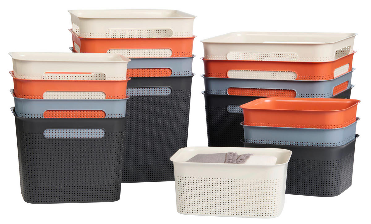 BOX    29,1/29,1/28,1 cm  - Braun, Basics, Kunststoff (29,1/29,1/28,1cm) - Rotho