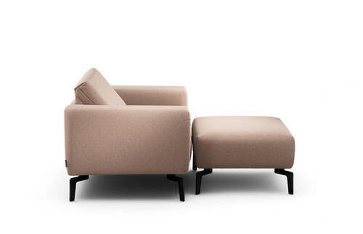SESSELSET in Chenille Rosa  - Schwarz/Rosa, Design, Textil/Metall (110/85/86-94cm) - SENSOO