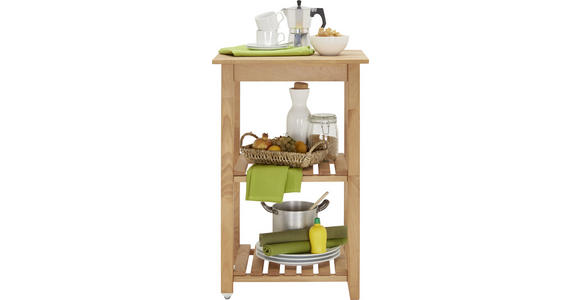 SERVIERWAGEN Buche massiv Buchefarben - Buchefarben, Trend, Holz/Kunststoff (53/85/46cm) - Carryhome