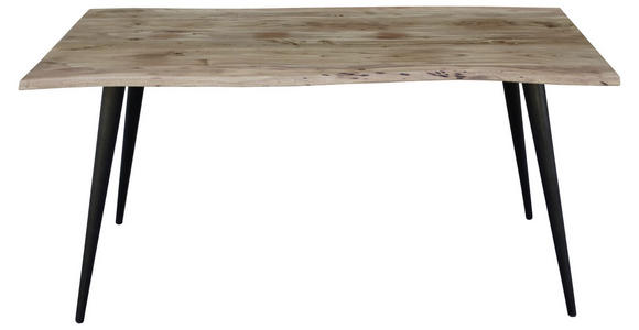 ESSTISCH in Holz, Metall 160/90/76 cm  - Schwarz/Akaziefarben, Natur, Holz/Metall (160/90/76cm) - Carryhome