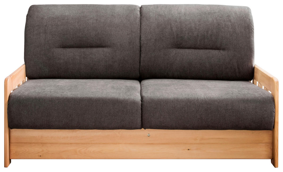 SCHLAFSOFA in Textil Kieferfarben, Dunkelbraun  - Dunkelbraun/Kieferfarben, Konventionell, Holz/Textil (154/88/90cm) - Livetastic