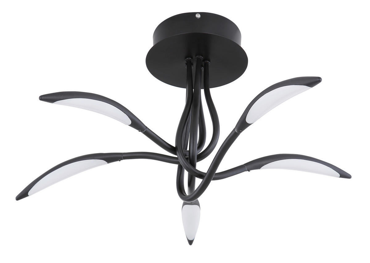 STROPNA LED-SVETILKA  Kaela //3000 K/230 V/ - črna/bela, Design, kovina/umetna masa (68/33cm) - Globo