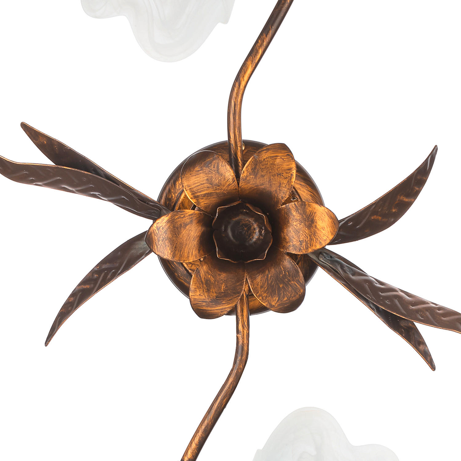 DECKENLEUCHTE 55/40/18 cm   - Bronzefarben, KONVENTIONELL, Glas/Metall (55/40/18cm)