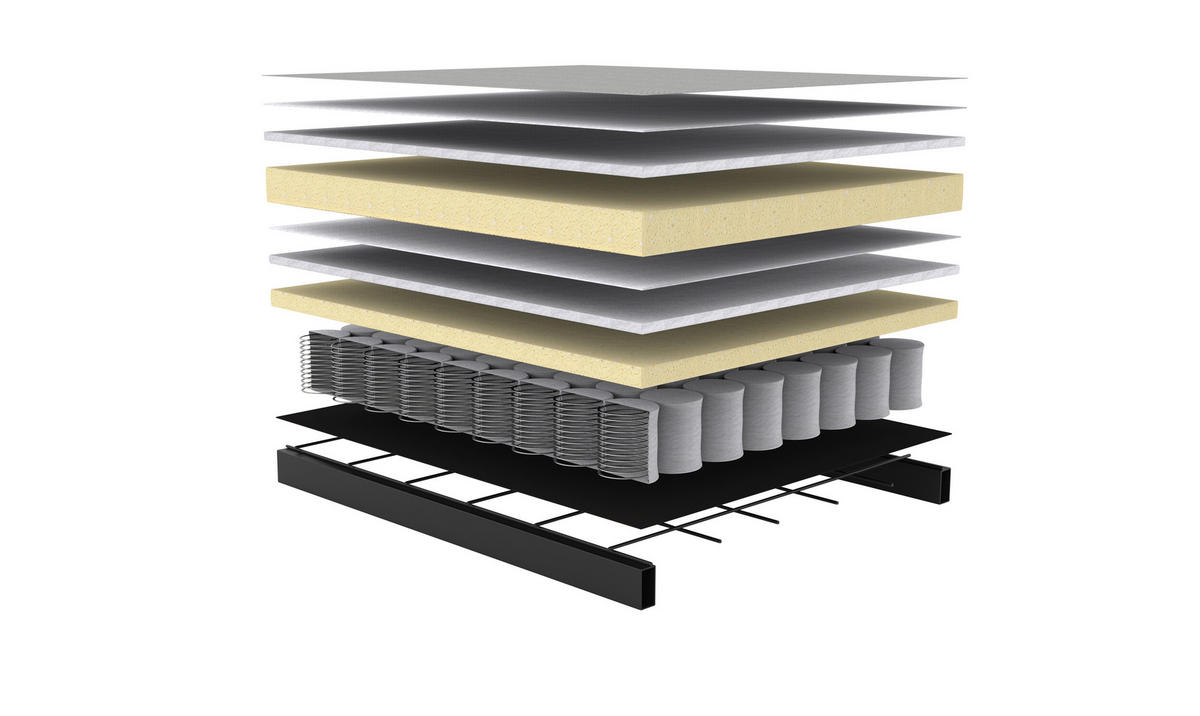 SCHLAFSOFA Flachgewebe Greige  - Greige/Schwarz, Design, Textil/Metall (225/94/110cm) - Innovation