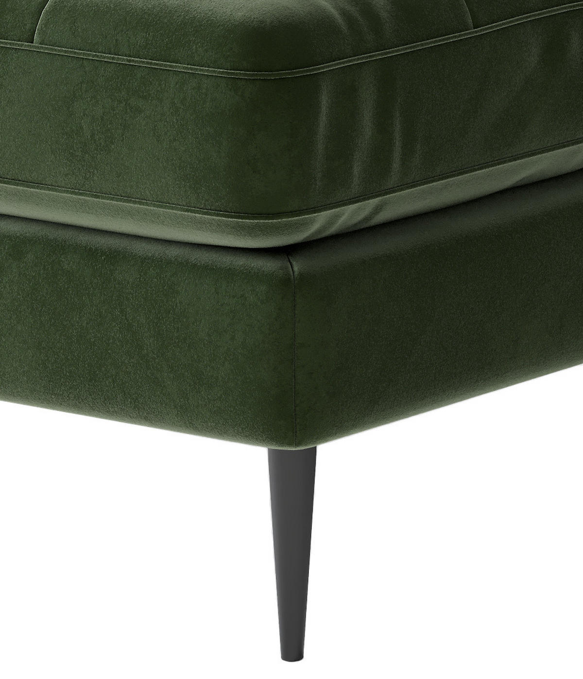 HÖRNSOFFA i flatväv olivgrön  - stålfärgad/olivgrön, Design, metall/textil (259/205cm) - Livetastic