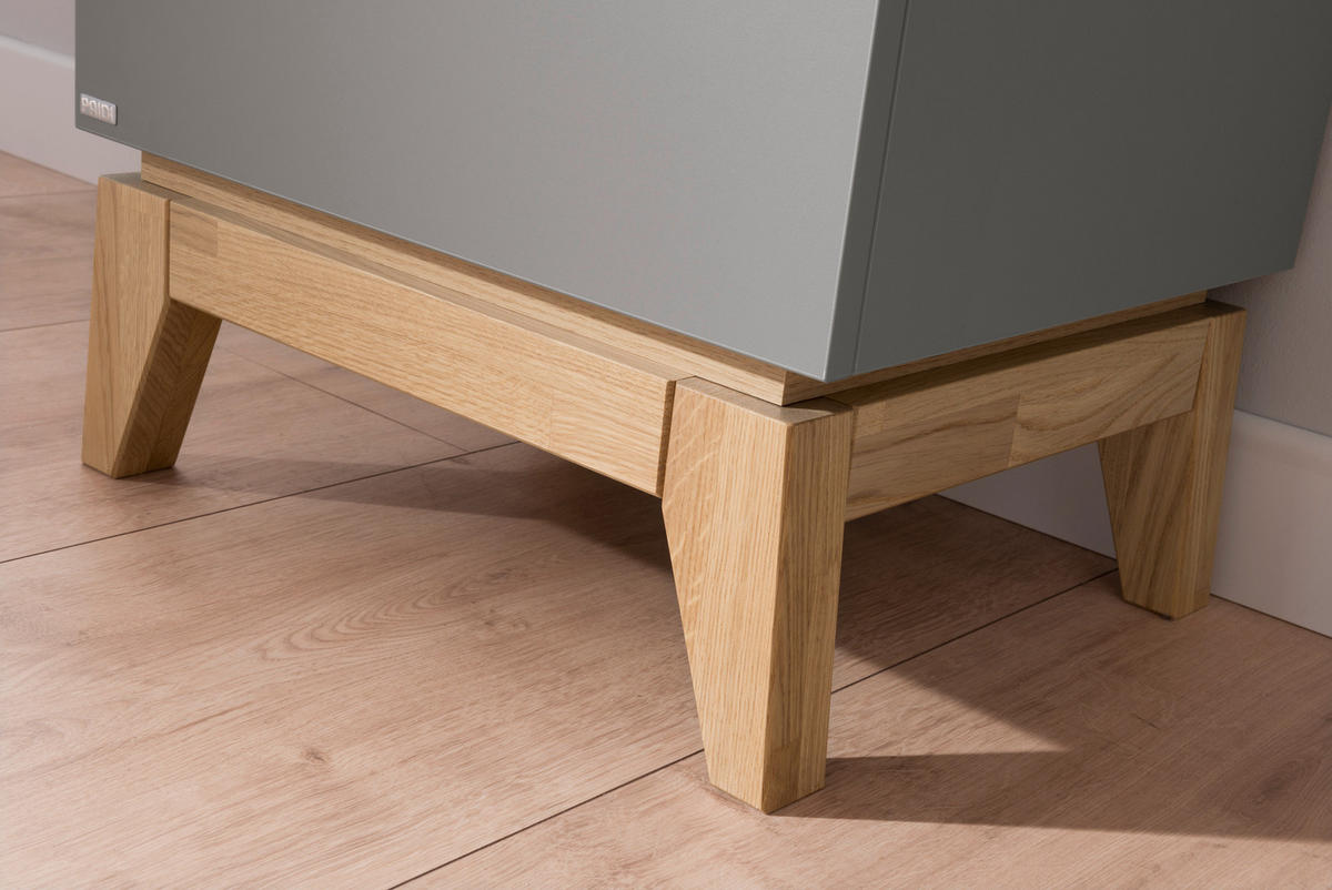 NACHTTISCH 48,2/46,5/39,6 cm  in massiv Eiche Grau, Eichefarben  - Eichefarben/Grau, Design, Holz/Holzwerkstoff (48,2/46,5/39,6cm) - Paidi