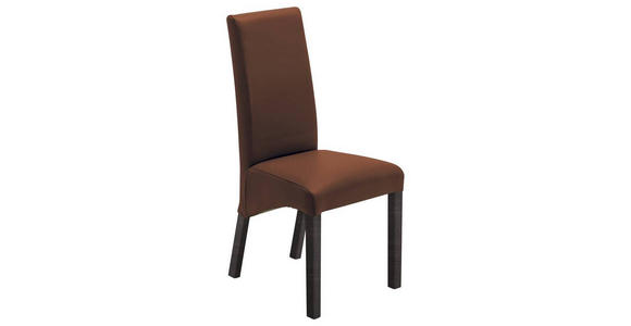 STUHL Lederlook Kastanienfarben, Buche Kolonial - Kastanienfarben/Buche Kolonial, KONVENTIONELL, Holz/Textil (47/102/57cm) - Carryhome