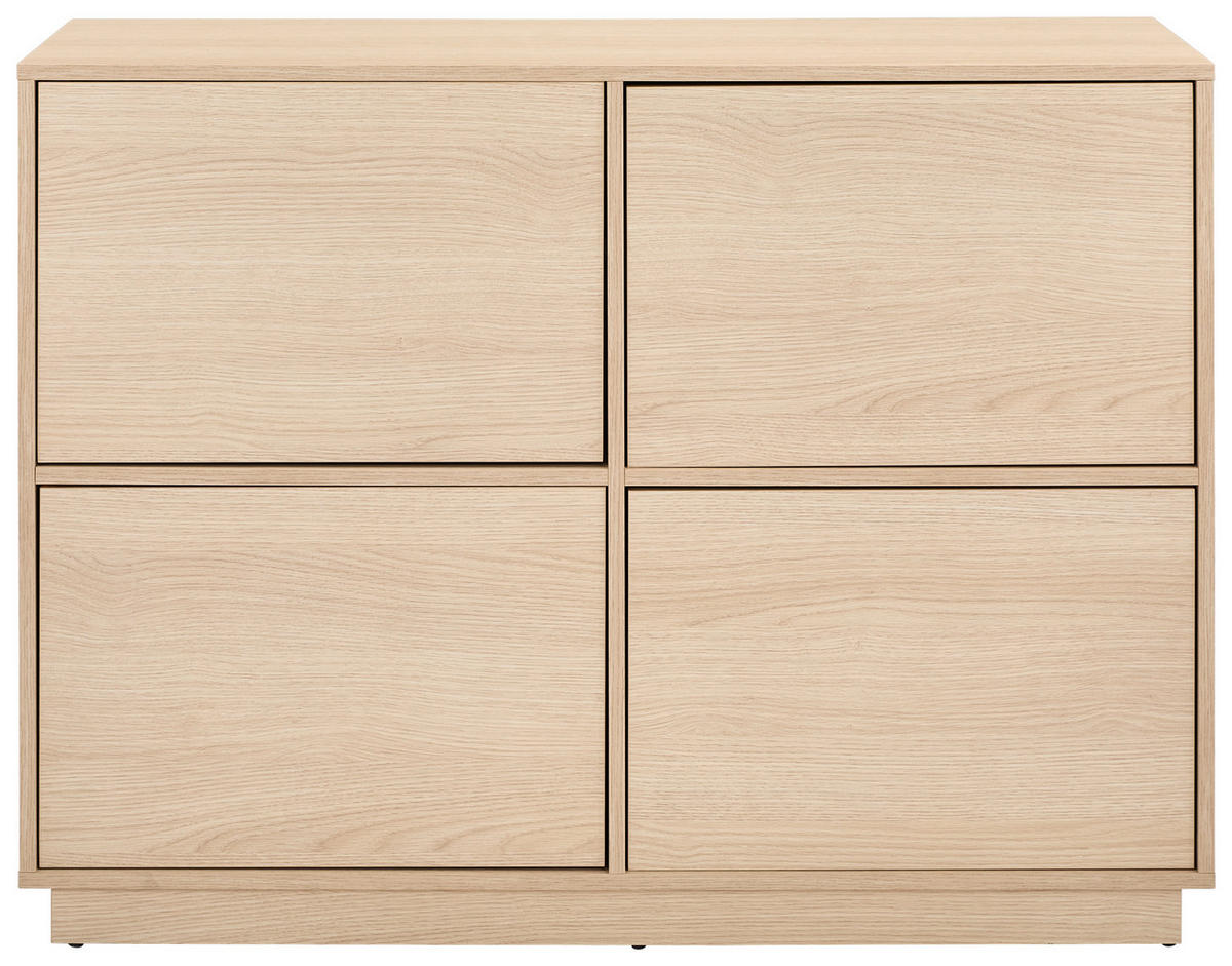 SIDEBOARD Japandi 111/82,5/41,5 cm  - Eichefarben, Design, Holzwerkstoff (111/82,5/41,5cm) - MID.YOU