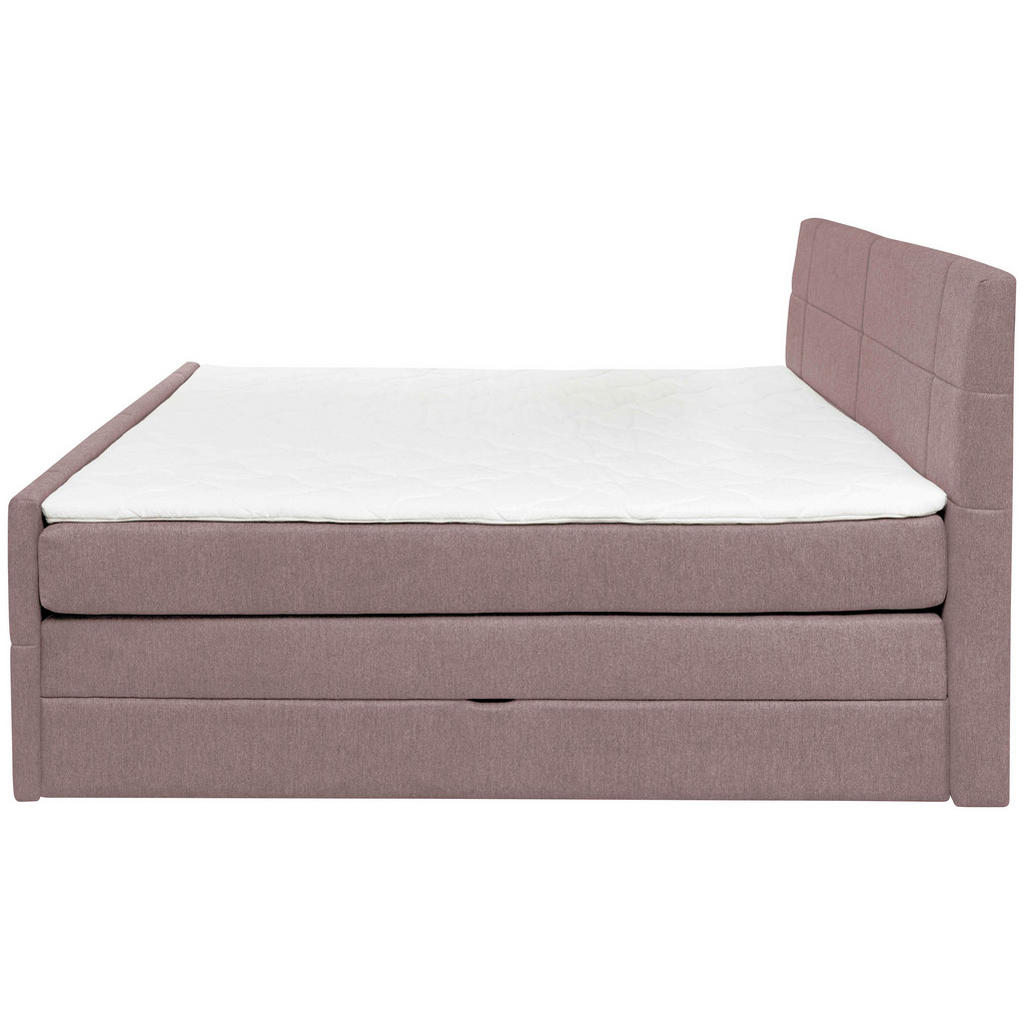 Thumbnail - Carryhome Boxspringbett, Altrosa, Textil, H2 + H3, 7-Zonen, Höhe ca. 18 cm, 160x200 cm, Topper durchgehend, Wendematratz...